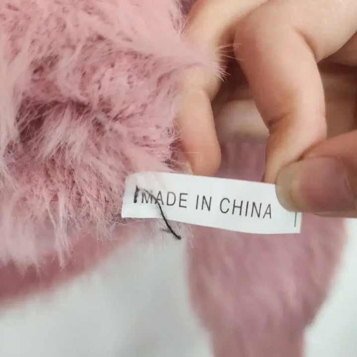 [BUNJANG] Pink Wool Cardigan / 마카롱 울 퍼 핑크 가디건