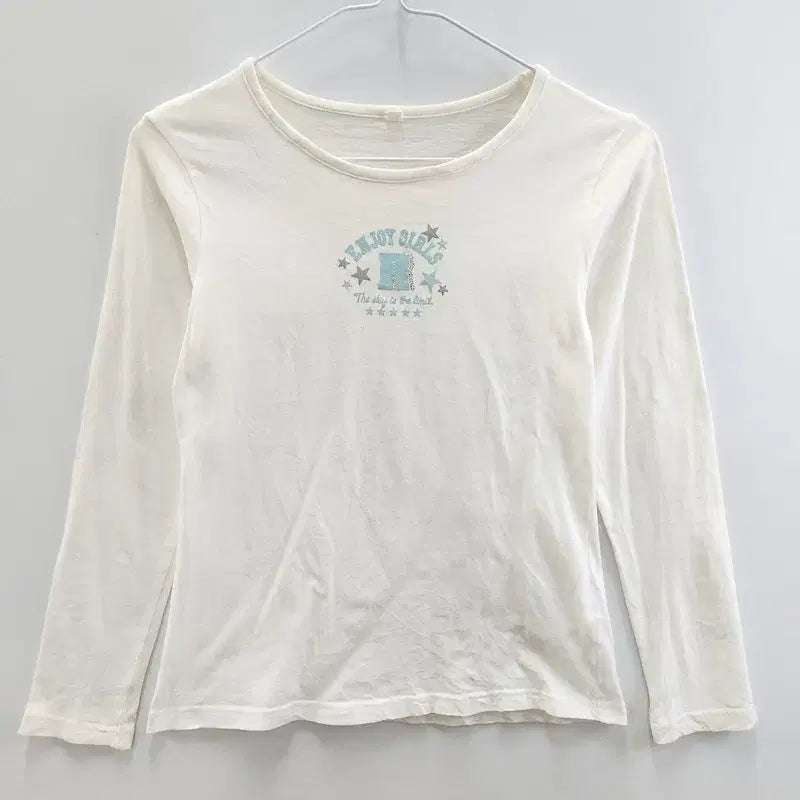 [BUNJANG] Vintage Y2K Glitter Lettering Cotton Sleeve Top / 빈티지 Y2K 하이틴 팝갸루 글리터 레터링 포인트 코튼100 슬리브