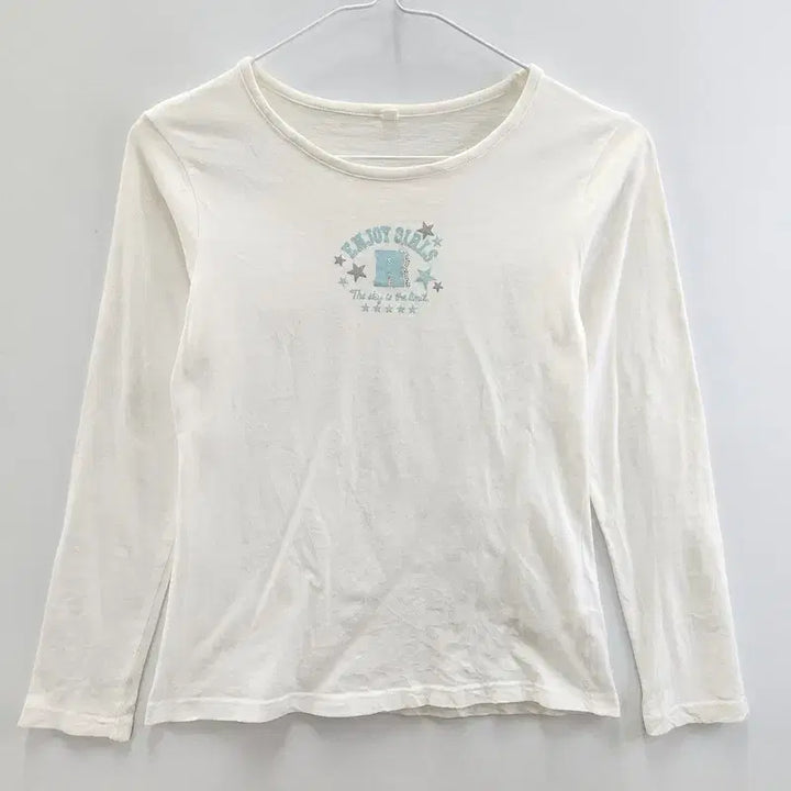 [BUNJANG] Vintage Y2K Glitter Lettering Cotton Sleeve Top / 빈티지 Y2K 하이틴 팝갸루 글리터 레터링 포인트 코튼100 슬리브