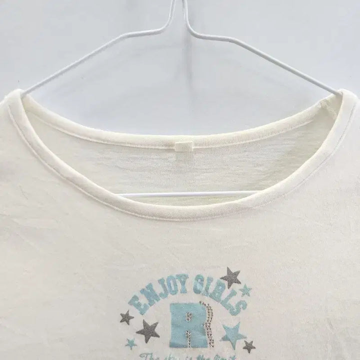[BUNJANG] Vintage Y2K Glitter Lettering Cotton Sleeve Top / 빈티지 Y2K 하이틴 팝갸루 글리터 레터링 포인트 코튼100 슬리브
