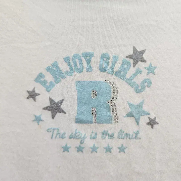 [BUNJANG] Vintage Y2K Glitter Lettering Cotton Sleeve Top / 빈티지 Y2K 하이틴 팝갸루 글리터 레터링 포인트 코튼100 슬리브