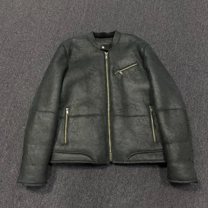 [BUNJANG] John Varvatos Sheepskin Shearling Leather Jacket / 존바바토스 천연모피 양시어링 가죽자켓