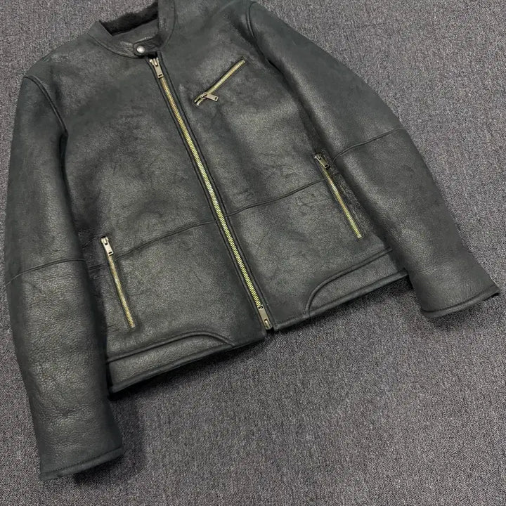 [BUNJANG] John Varvatos Sheepskin Shearling Leather Jacket / 존바바토스 천연모피 양시어링 가죽자켓