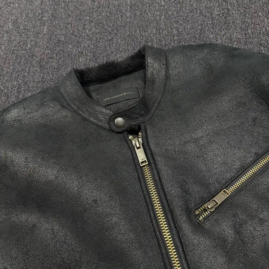 [BUNJANG] John Varvatos Sheepskin Shearling Leather Jacket / 존바바토스 천연모피 양시어링 가죽자켓