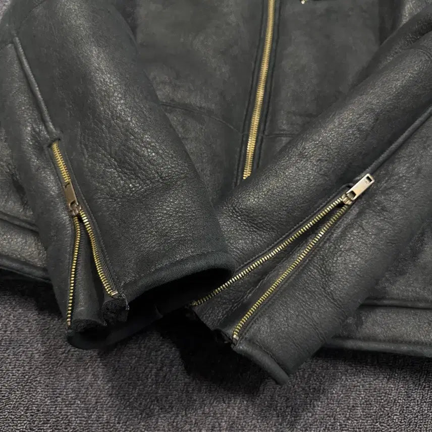 [BUNJANG] John Varvatos Sheepskin Shearling Leather Jacket / 존바바토스 천연모피 양시어링 가죽자켓