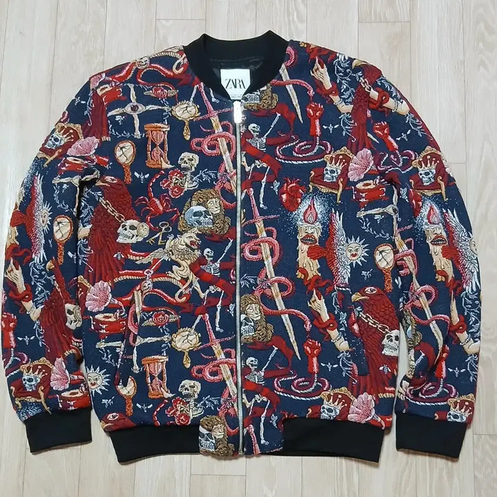 [BUNJANG] Zara Skull Embroidery Jacket L / 자라 Zara 해골 자수 자켓 L