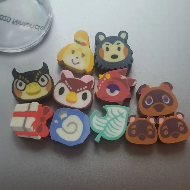 [BUNJANG] Nintendo Animal Crossing Eraser Figure Gacha Set / 닌텐도 동숲 모동숲 굿즈 지우개 피규어 가챠 보틀 여울이 고순이 화석
