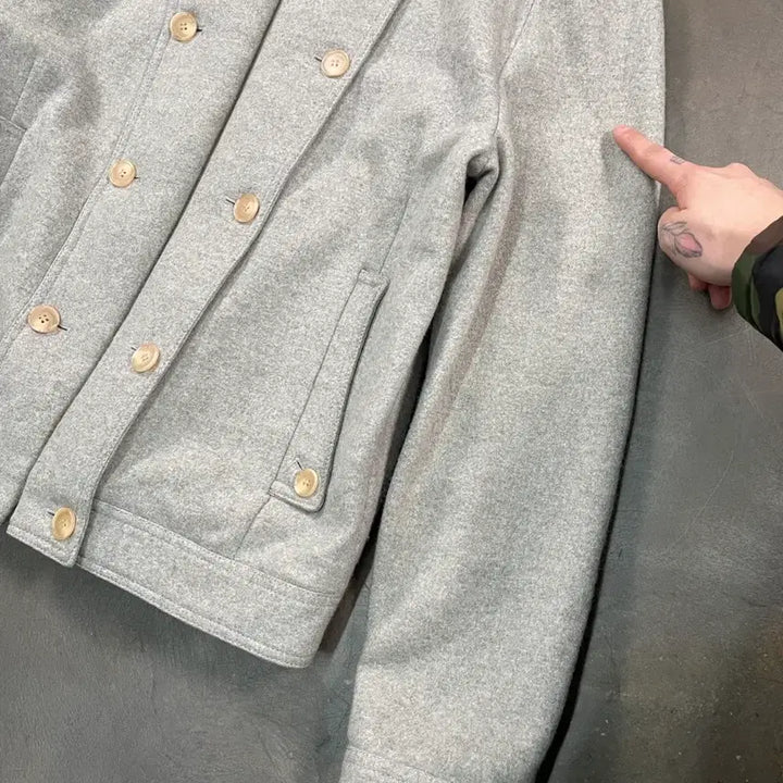 [BUNJANG] Solid Homme Wool Bomber Jacket / 솔리드옴므 울 봄버 자켓