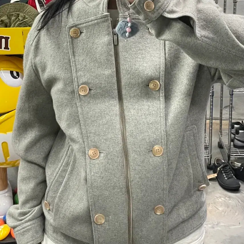 [BUNJANG] Solid Homme Wool Bomber Jacket / 솔리드옴므 울 봄버 자켓