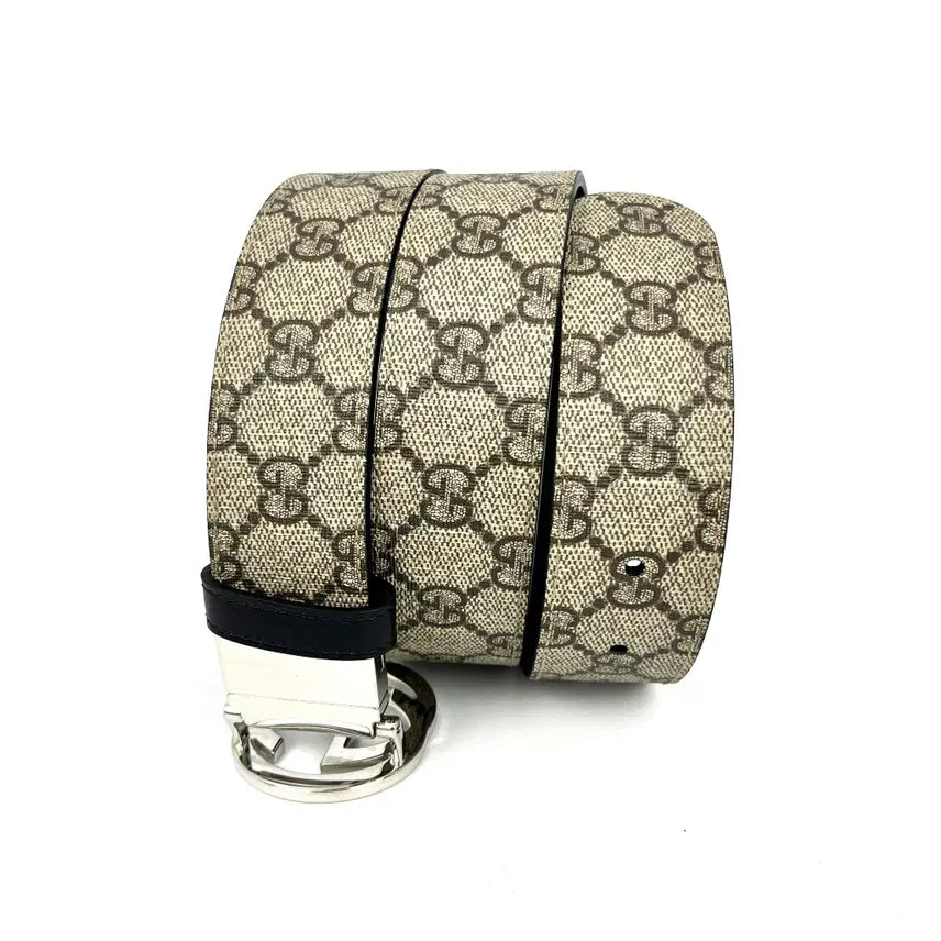 [BUNJANG] Gucci GG Interlocking Reversible Belt / 구찌 GG 인터로킹 리버서블 양면 남성 벨트 473030