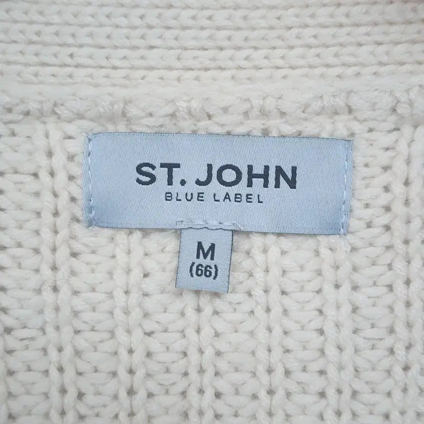 [BUNJANG] St. John Pearl Embellished Cable Knit Cardigan / 세인트존 진주 장식 가디건
