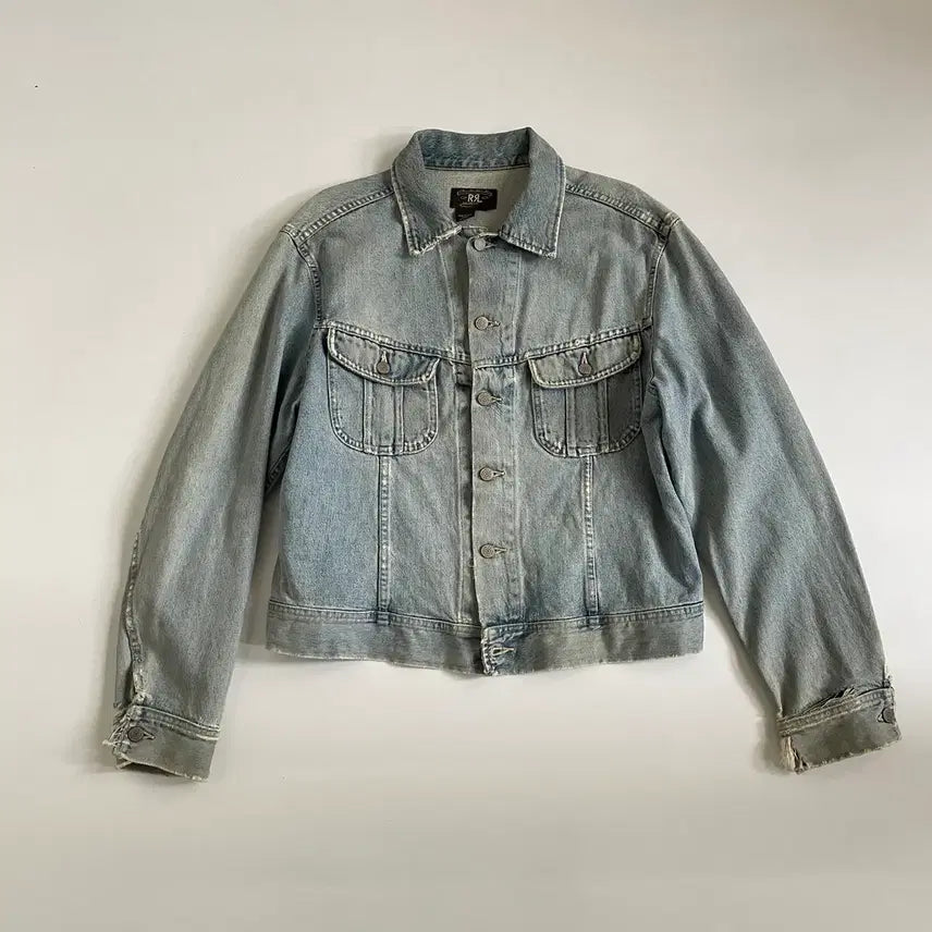 [BUNJANG] RRL Trucker Denim Jacket / 90s RRL 더블알엘 트러커 데님 청자켓
