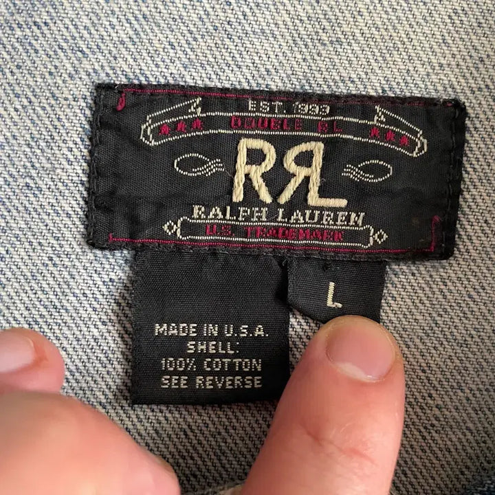 [BUNJANG] RRL Trucker Denim Jacket / 90s RRL 더블알엘 트러커 데님 청자켓