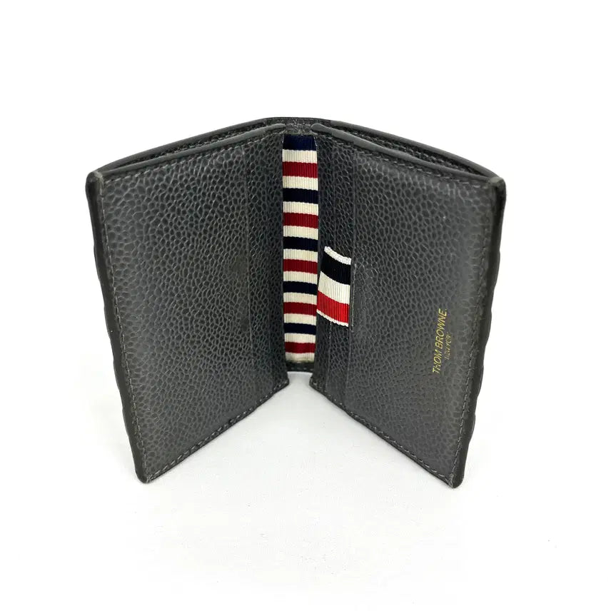 [BUNJANG] Thom Browne Double Cardholder Leather Wallet / 톰브라운 사선 더블 카드지갑 명함지갑 MAW218A 00198 025