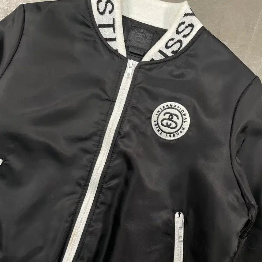 [BUNJANG] Stussy SS Link Crop Varsity Jacket / 스투시 SS링크 크롭 바시티 자켓