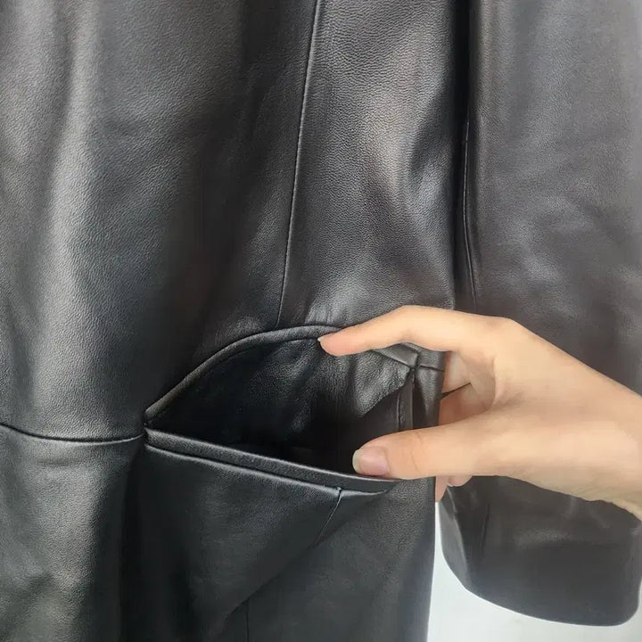 [BUNJANG] Celebshop Black Lambskin Leather Jacket / 셀럽샵 블랙 양가죽 자켓