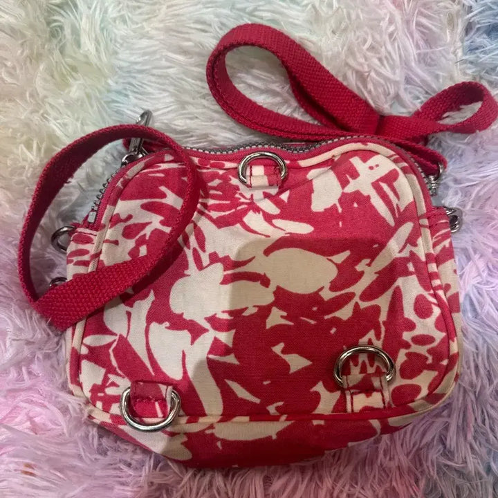 [BUNJANG] Kipling Red Flower Mini Backpack / 키플링 레드 플라워 미니 백팩