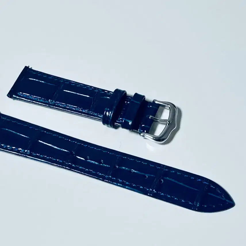 [BUNJANG] Cartier Tank Must Large Crocodile Pattern Leather Strap / 새상품) 까르띠에 탱크머스트 라지 호환용 악어무늬 소가죽 블루20mm