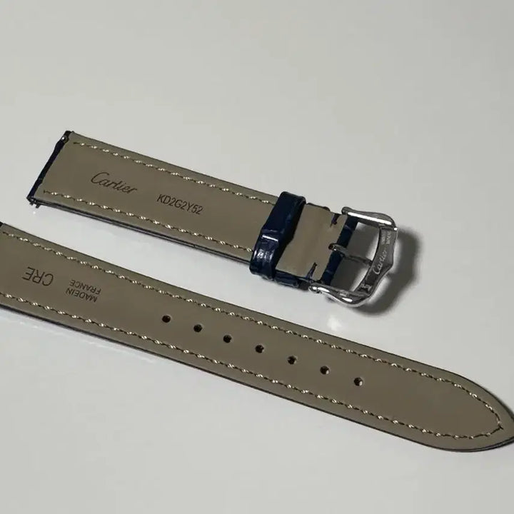 [BUNJANG] Cartier Tank Must Large Crocodile Pattern Leather Strap / 새상품) 까르띠에 탱크머스트 라지 호환용 악어무늬 소가죽 블루20mm