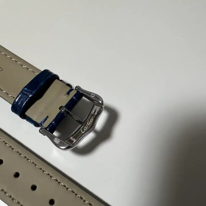 [BUNJANG] Cartier Tank Must Large Crocodile Pattern Leather Strap / 새상품) 까르띠에 탱크머스트 라지 호환용 악어무늬 소가죽 블루20mm
