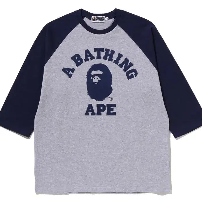 [BUNJANG] BAPE College Raglan Regular Fit Long Sleeve T-shirt / [해외] 베이프 컬리지 나그랑 레귤러핏 긴팔 티셔츠 26SS