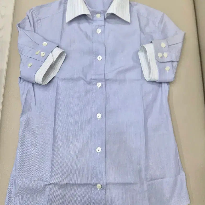 [BUNJANG] DOLCE&GABBANA Women's Striped Short Sleeve Shirt / DOLCE&GABBANA 돌체앤가바나 정품 여성 스트라이프 반팔 셔츠