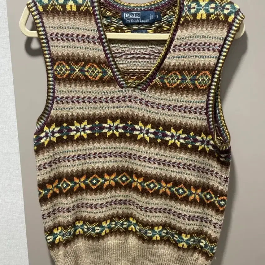 [BUNJANG] Polo Ralph Lauren Fair Isle Knit Vest - Size S / 폴로 랄프로렌 페어아일 니트 베스트 S