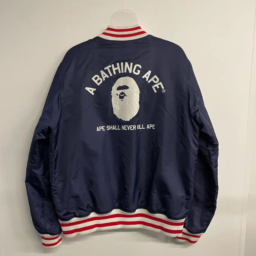 [BUNJANG] BAPE Spell Out Varsity Jacket / 베이프 스펠아웃 바시티자켓