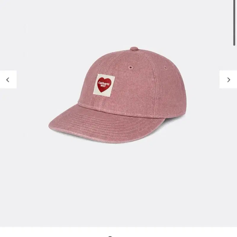 [BUNJANG] Carhartt WIP Heart Logo Ball Cap Pink / 칼하트 WIP 하트 로고 볼캡 핑크