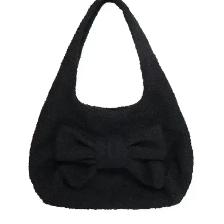 [BUNJANG] SIO Seoul Fluffy Ribbon Shoulder Bag - Black / SIO 시오서울 리본 플러피 숄더백 블랙