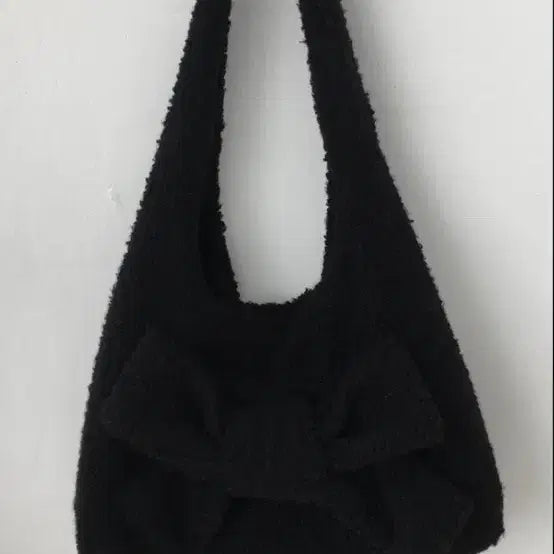 [BUNJANG] SIO Seoul Fluffy Ribbon Shoulder Bag - Black / SIO 시오서울 리본 플러피 숄더백 블랙