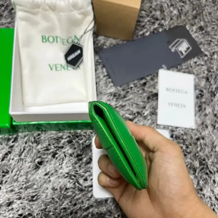 [BUNJANG] Bottega Veneta Flap Card Case Parakeet / 크림풀구성) 보테가 베네타 플랩 카드 케이스 패러킷