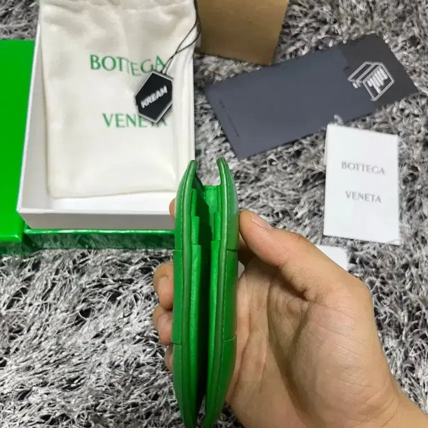 [BUNJANG] Bottega Veneta Flap Card Case Parakeet / 크림풀구성) 보테가 베네타 플랩 카드 케이스 패러킷