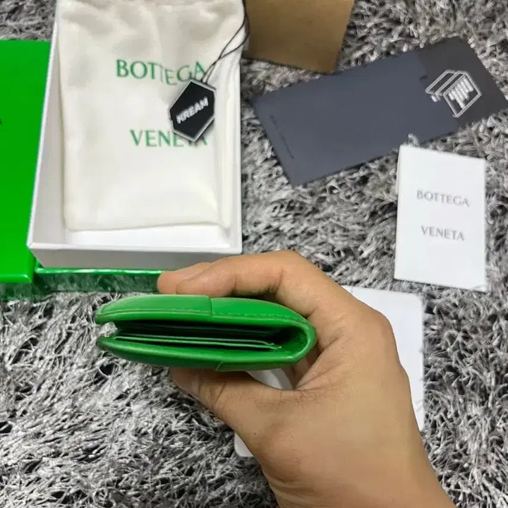 [BUNJANG] Bottega Veneta Flap Card Case Parakeet / 크림풀구성) 보테가 베네타 플랩 카드 케이스 패러킷