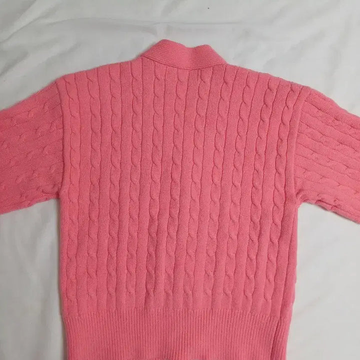 [BUNJANG] Rolarola Cable Knit Pink Cardigan / 로라로라 케이블핑크가디건 rolarola