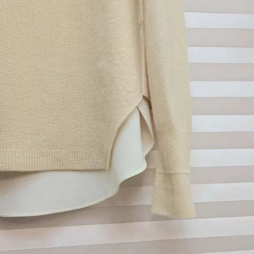 [BUNJANG] System Wool 100% Knit Blouse / 시스템> 울100 니트 블라우스