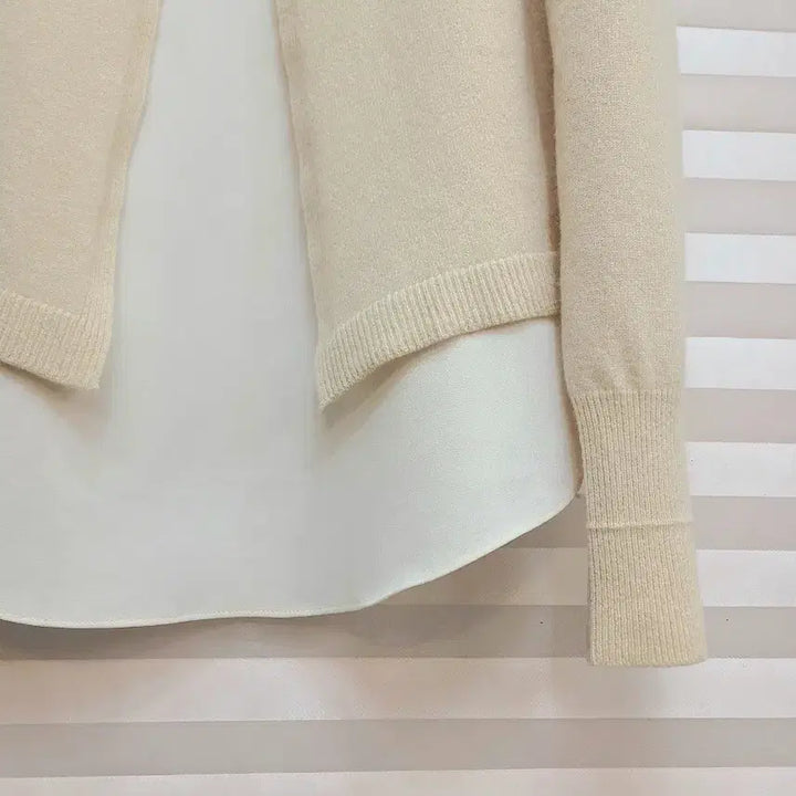 [BUNJANG] System Wool 100% Knit Blouse / 시스템> 울100 니트 블라우스