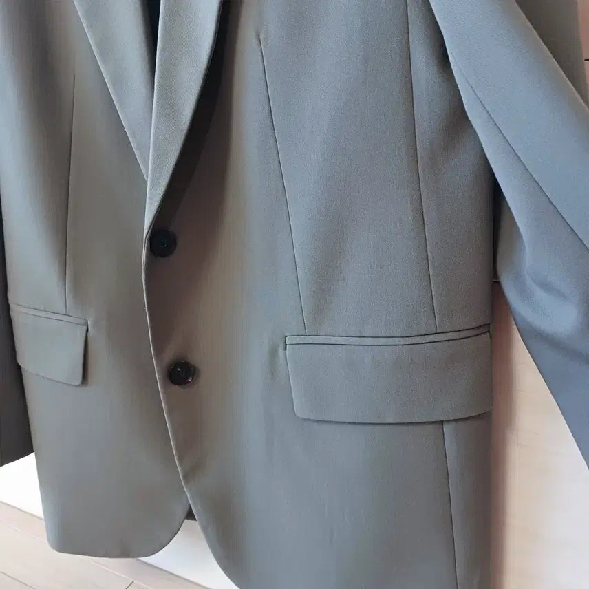 [BUNJANG] ZARA Khaki Gray Blazer Jacket / 여성 자라 ZARA 카키그레이 블레이저 재킷 격식 클래식 정장룩