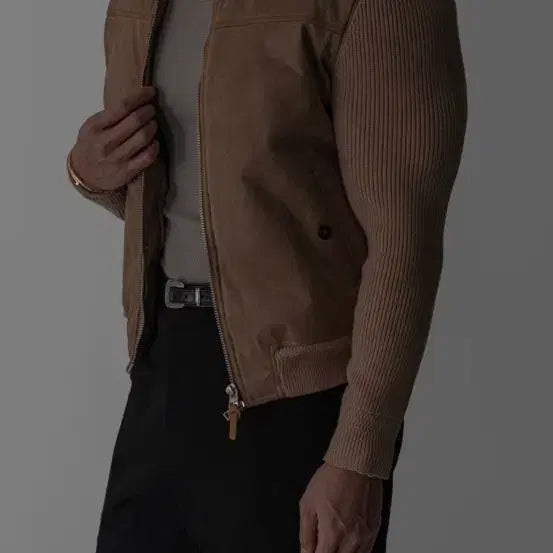 [BUNJANG] IKKEI Suede Knit Padded Jacket / IKKEI 스웨이드 니트 패딩 자켓 정가 11만원 1회착