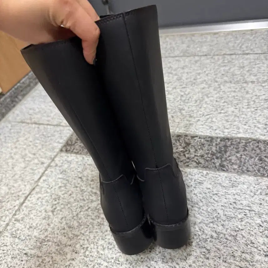 [BUNJANG] Black Leather Half Boots - Women's 225 / 새상품 소가죽 블랙 하프부츠 225