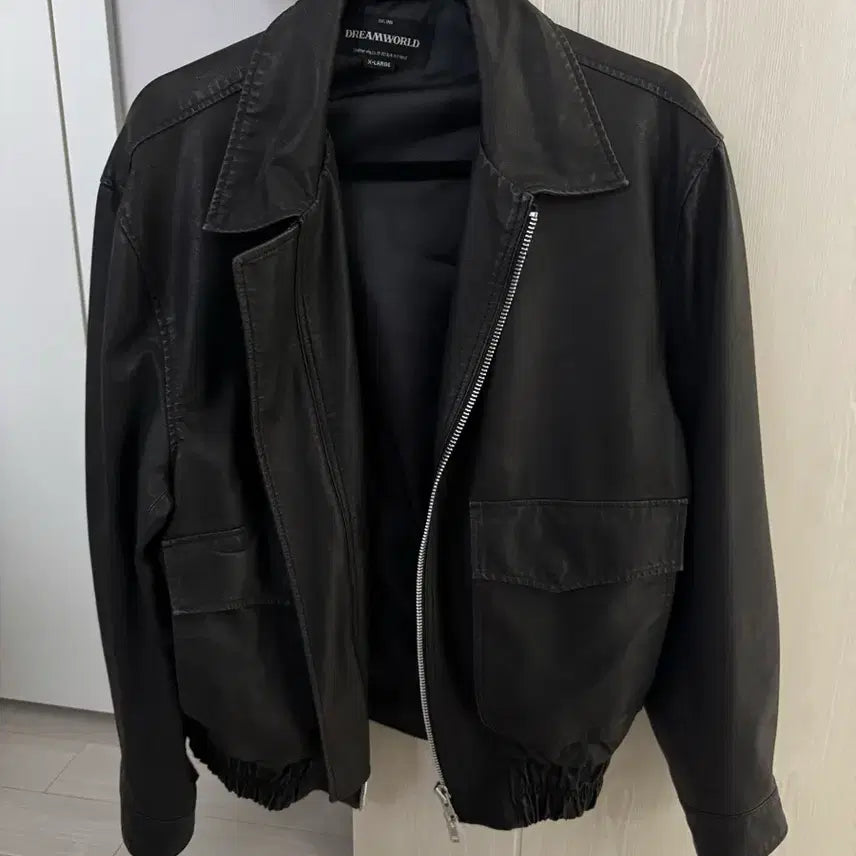 [BUNJANG] Dream World A-2 Jacket Vegan Leather / 드림월드 A-2 자켓 비건레더