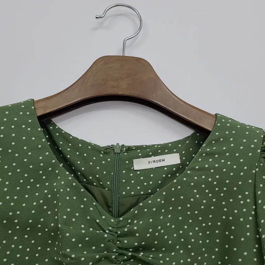 [BUNJANG] Roem Alice Dot Shirring Dress / 로엠 그린 땡땡이 셔링 원피스/M/앨리스/394