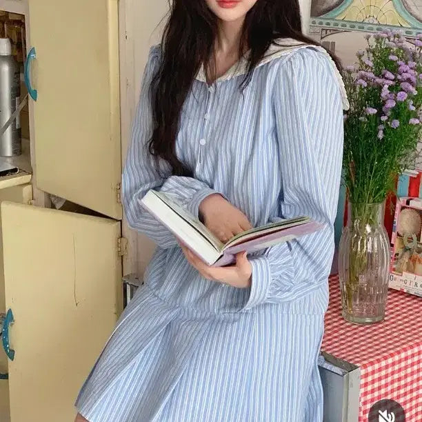 [BUNJANG] Milkcocoa Amelie Sailor Pleated Dress / 밀크코코아 아멜리에 세일러 플리츠 원피스 amelie
