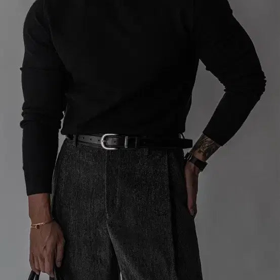 [BUNJANG] ikkei Cashmere Half-Neck Knit Sweater / ikkei 캐시미어 하프넥 니트 블랙 새상품