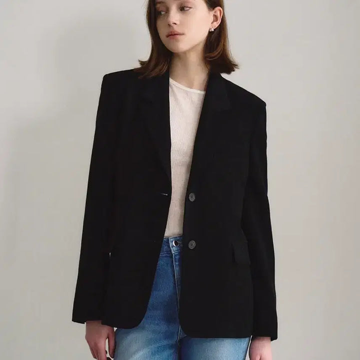 [BUNJANG] Hwa Martine Jet Black Jacket / 하와 마띠네 자켓 완전새상품