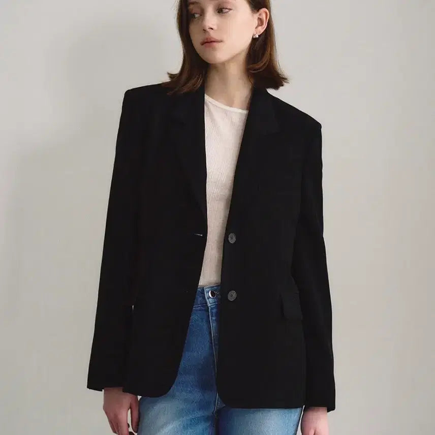 [BUNJANG] Hwa Martine Jet Black Jacket / 하와 마띠네 자켓 완전새상품