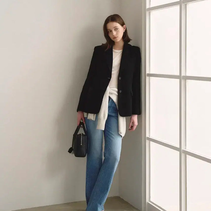 [BUNJANG] Hwa Martine Jet Black Jacket / 하와 마띠네 자켓 완전새상품