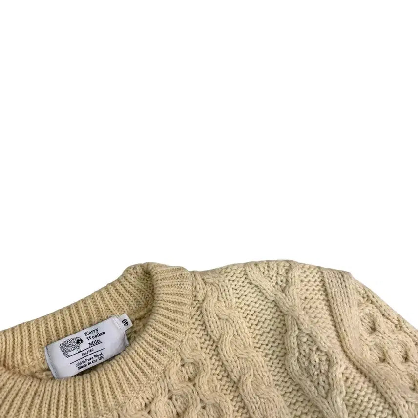 [BUNJANG] Kerry Woollen Mills Aran Cable Knit Sweater / 케리울른밀즈 아란 케이블 니트 40사이즈 정품 상태 A