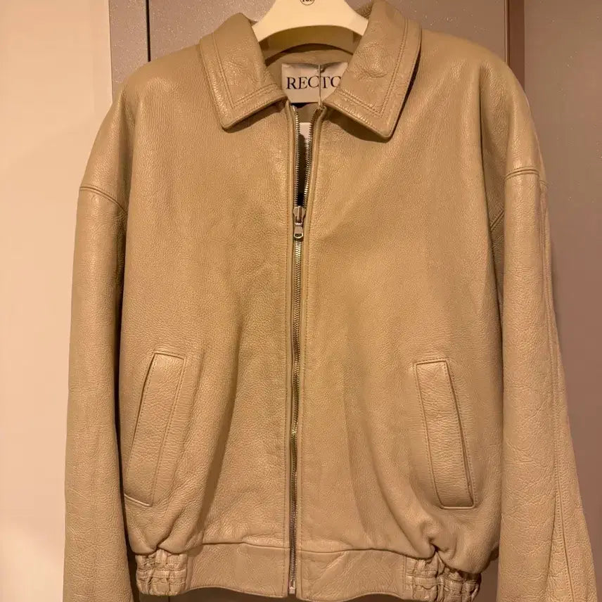 [BUNJANG] RECTO Lucas Beige Leather Handbag / 렉토 루카스베이지 레더 L사이즈 새상품