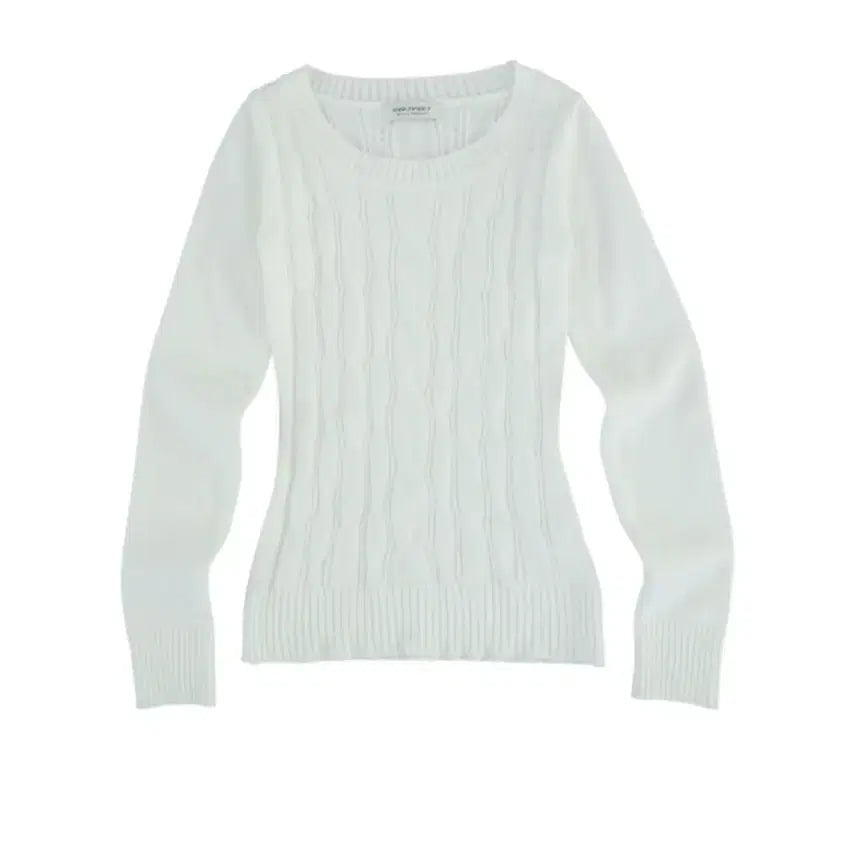 [BUNJANG] easeas Cable Knit Ivory Sweater / 나의나인 이즈이즈 easeas 케이블 니트 아이보리